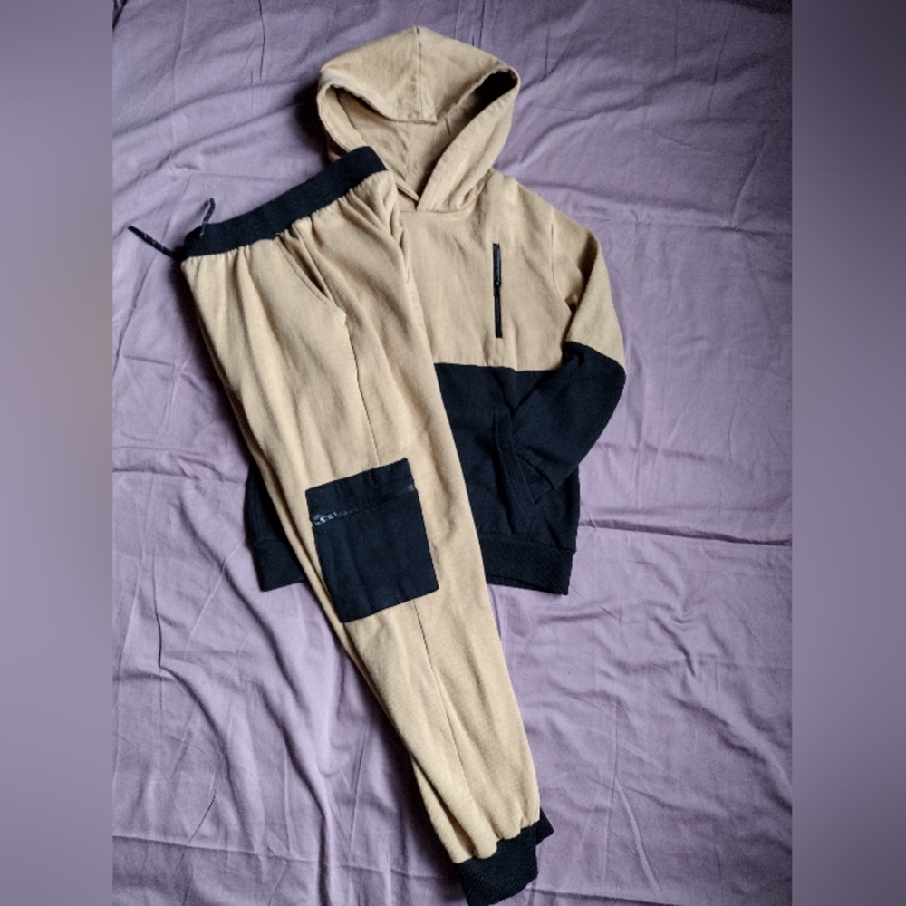 Kids Tan and Black Matching Set
